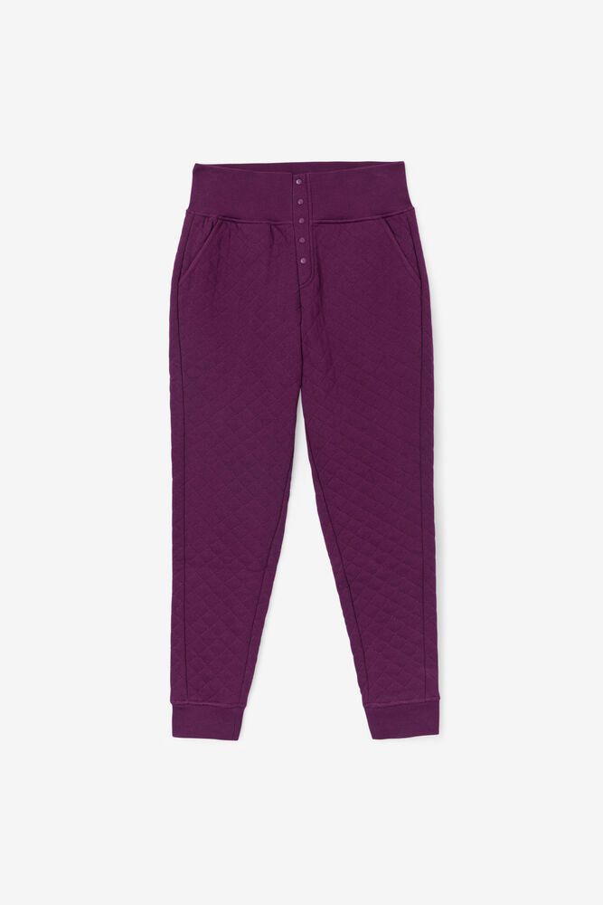 Fila Bukser Dame Lilla Finley Høj Rise Quilted Jogger XAJ-915680